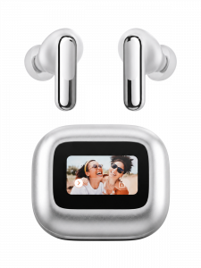 Наушники беспроводные Bluetooth с экраном в кейсе Орбита OT-ERB56 Серебро